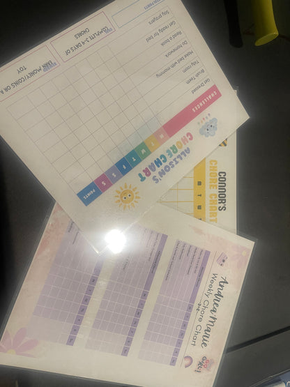 Kids chore charts