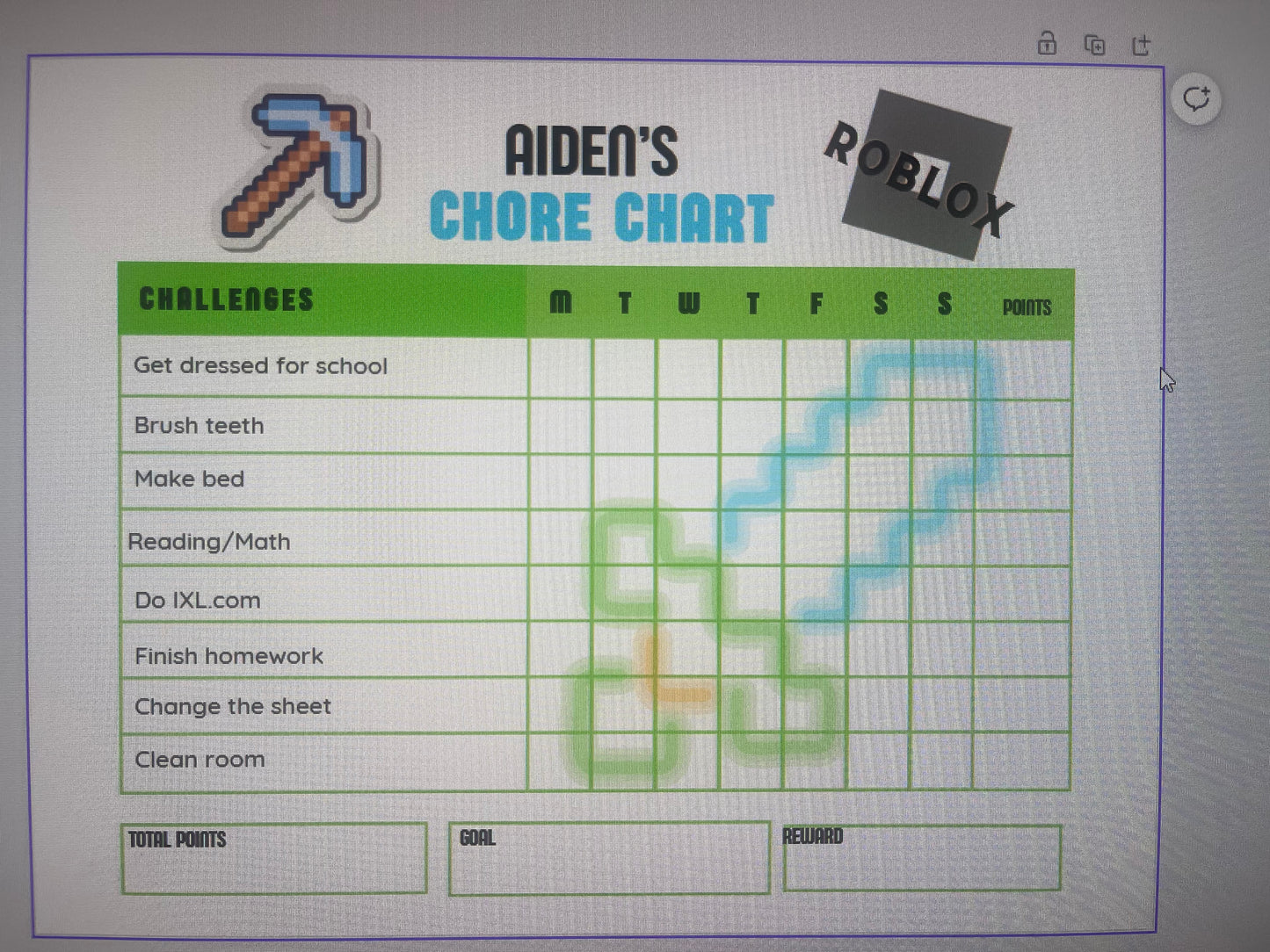 Kids chore charts