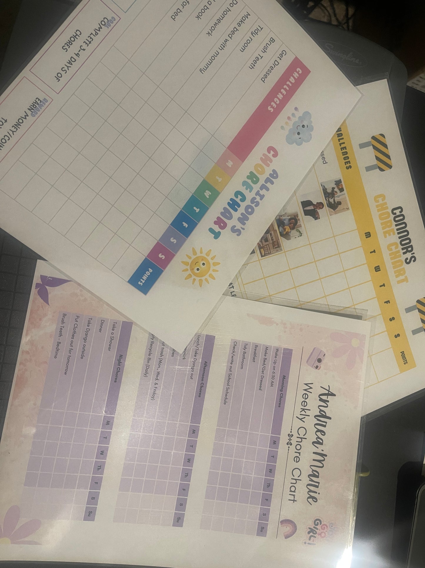 Kids chore charts