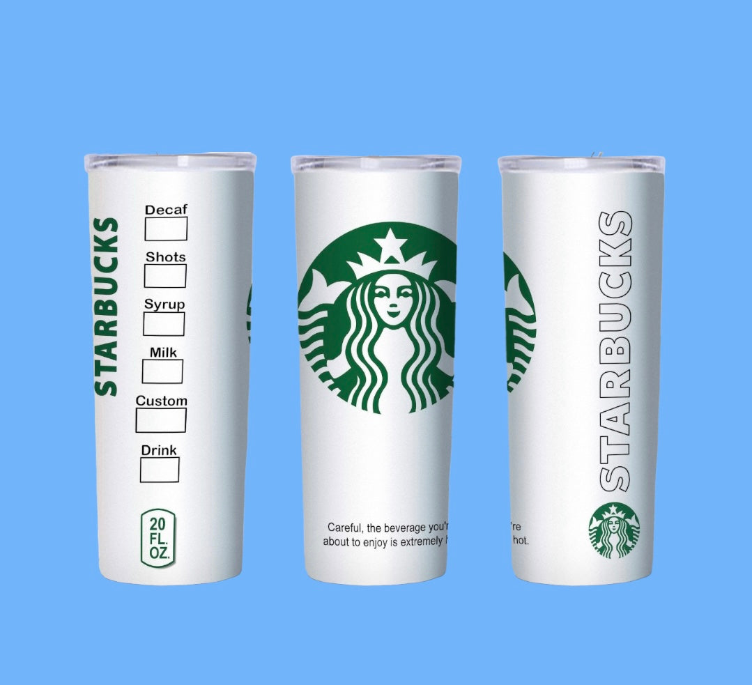 Green and White Tumbler