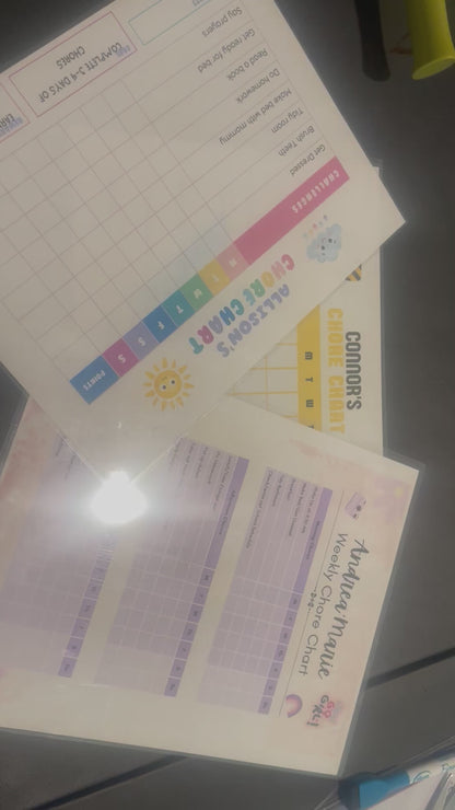 Kids chore charts